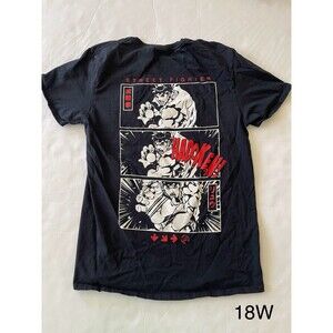 Street Fighter Hadoken T Shirt Men's Medium Black Graphic Print Short Sleeve Med
